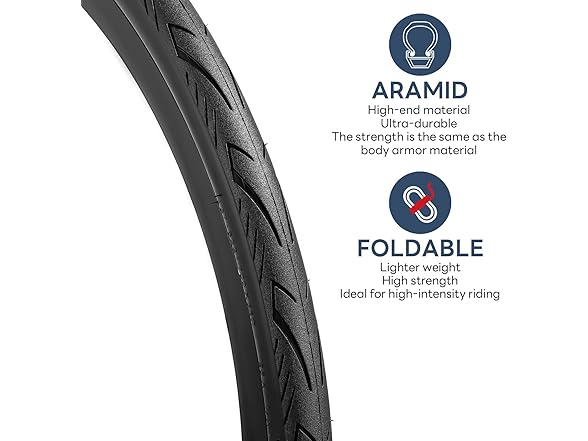 YUNSCM 700x35C Bike Tires & Tubes, 2-Pack