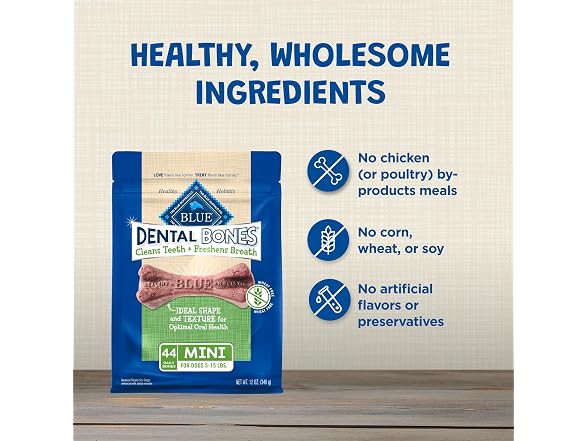 Blue Buffalo Dental Bones Mini Natural Dog Treats