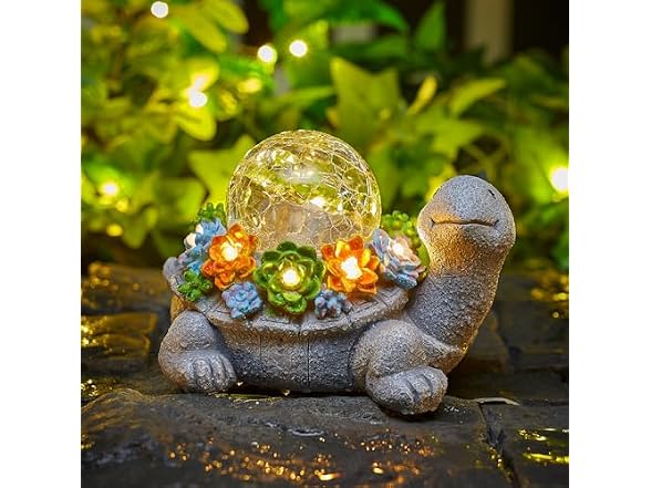 Brightown Solar Turtle Garden Decor Statue