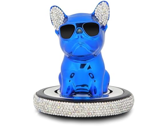 RUJOLISIV Car Air Freshener, Bulldog Bobblehead