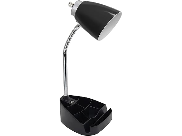 Simple Designs Limelights LD1056-BLK Desk Lamp Organizer