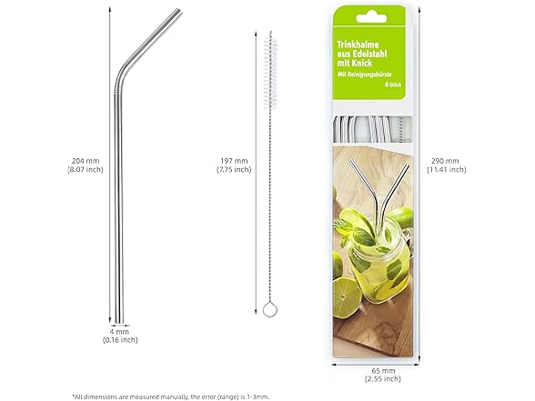 Reusable Stainless Steel Metal Straws