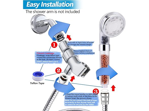 FASTRAS LED Shower Head with Handheld