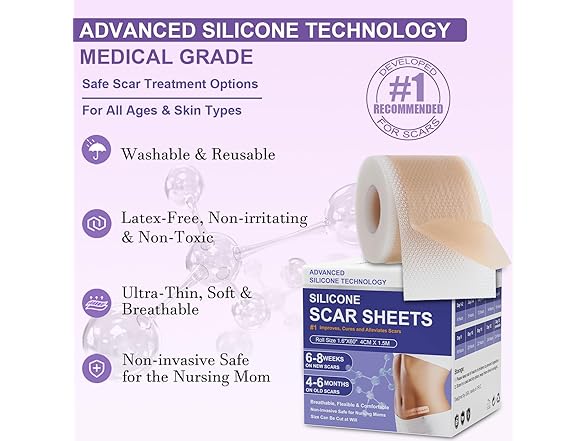 LUXEFUS Silicone Scar Tape