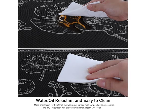 ROTTOGOON Kitchen Floor Mat 2Pk Black