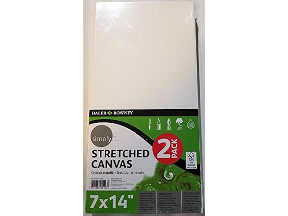 Simply Stretched Canvas, White, 7x14