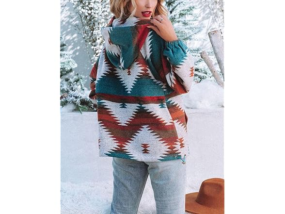 Scusty Women (S) Aztec Shacket Jacket Long Shirts