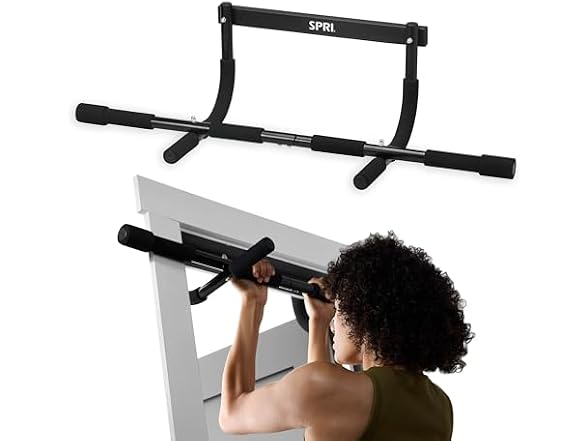 SPRI Pull-Up Bar, 8-Grip Door Frame