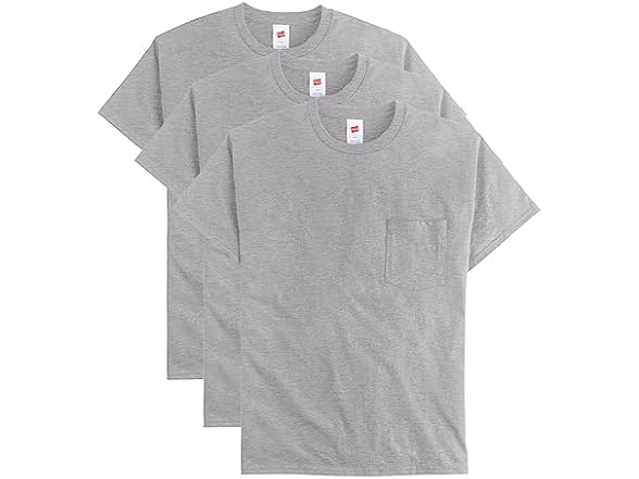 Hanes Mens Pocket Tee Oxford (S)