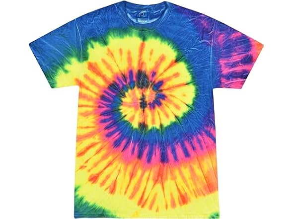 Colortone (M) Tie Neon Rainbow T-shirt