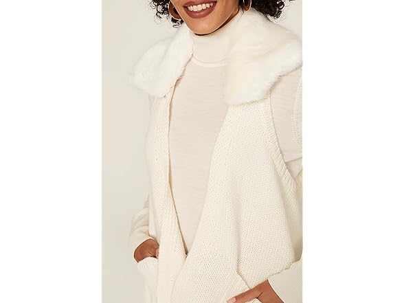 KF Collective Faux Fur Collar Vest (S & M)