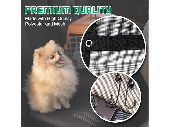Zone Tech PE0007 Back Seat Pet Mesh Net Large