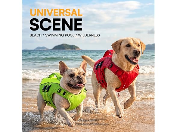 Queenmore XS Dog Life Jacket,Reflective Smal