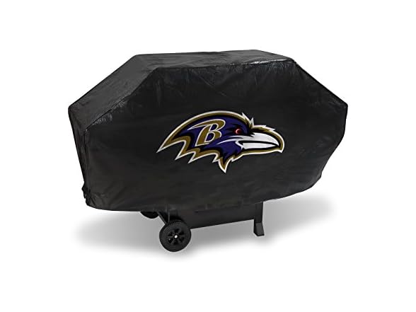 NFL Baltimore Ravens Vinyl Padded Deluxe Grill Cover, 68 x 21 x 35-inches