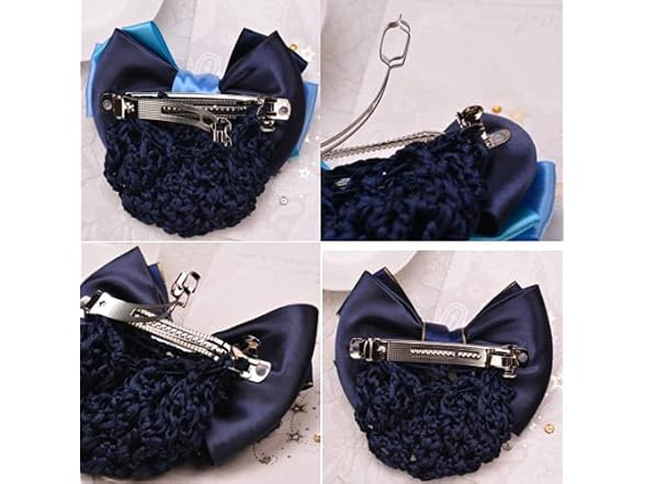 KDDOM Lady Bow Hair Bun Net,Professional