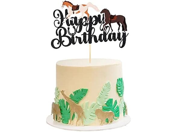Gyufise 1Pcs Horse Happy Birthday Cake