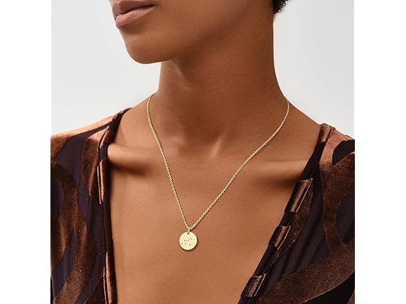 MEVECCO Gold Necklace Zodiac Aquarius