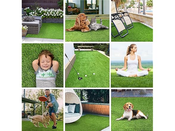 Superior Artificial Grass Synthetic Lawn Indoor/ Outdoor Turf Area Rug