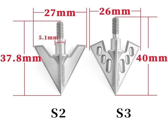 JIANZD 6 Pack Hunting Broadhead Tips