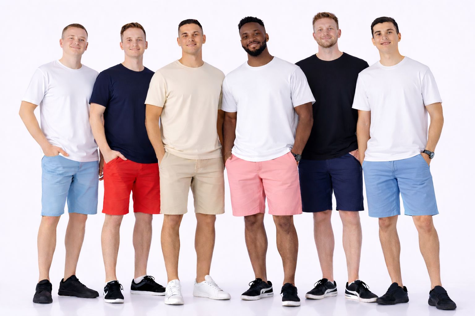 3Pk Asst Mens Slim Fit Chino Shorts - Gallery 12