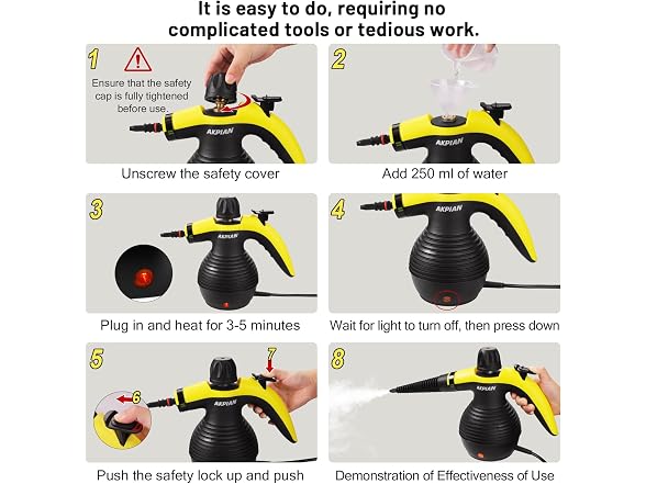 AKPIAN Handheld Steam Cleaner, Steamer fo