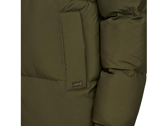 Levis Womens Mid-Length Cloud Hooded Puffer