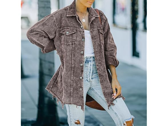Hixiaohe Fall Corduroy Jacket for Women