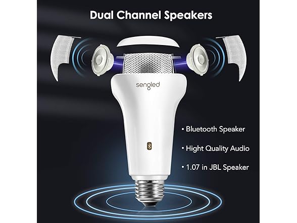 Sengled Solo JBL Speaker Light Bulb, 2 Pack
