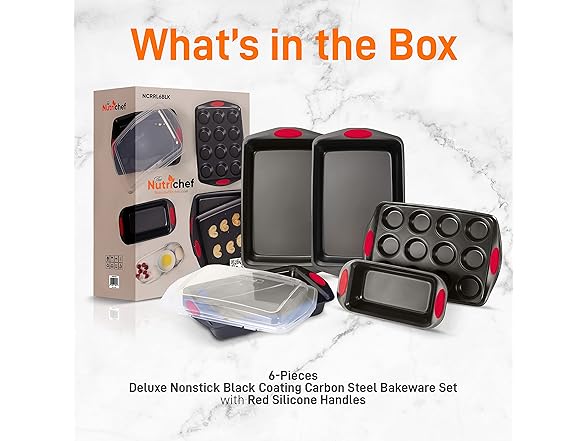 NutriChef 6-Piece Baking Pan Set