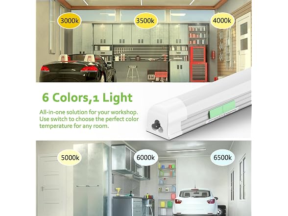 Zi-ZOHNSON Dimmable LED Shop Lights 4FT