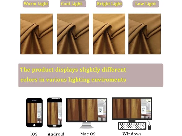 Gold Brown Velvet Blackout Curtains