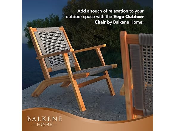 Balkene Home Vega Natural Stain Outdoor Chair