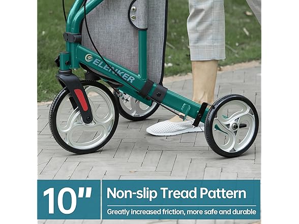 ELENKER BC2170626010041 YF-9006A 3 Wheel Walkers, Gree (Open Box)