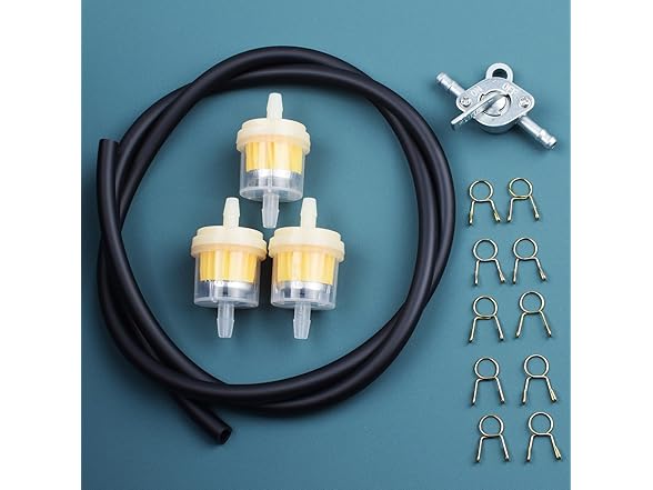 1/4 Gas Fuel Line Kit Filters Clamps