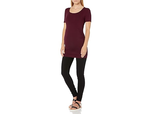 Amazon Essentials Women's Maternity Scoopneck T-Shirt, 2PK