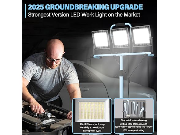 GoBright 31000LM 3 Head Work Light