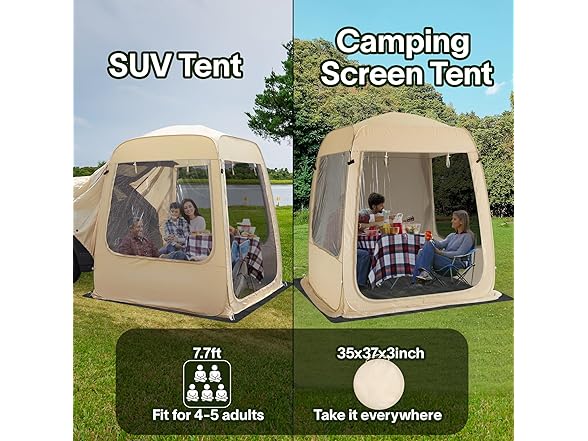 5 Person All Weather Camping SUV Tent