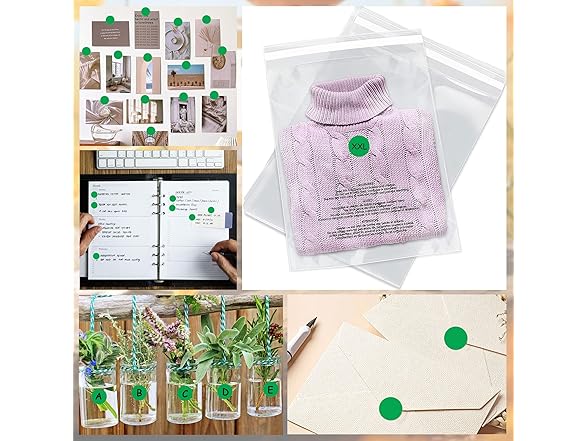 WANSTE 0.75" Sticky Tags Green 10000pc