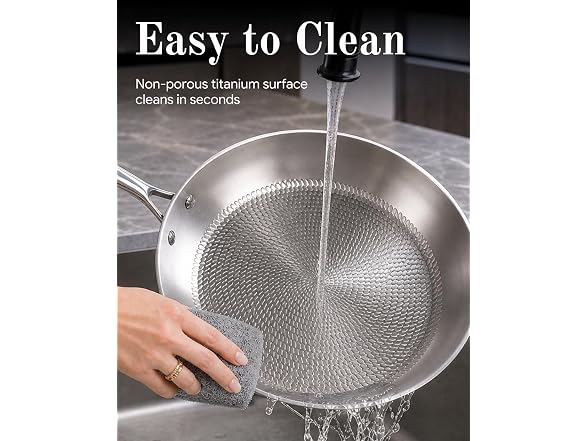 Titanium Pans for Cooking Hammered