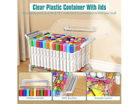 Plastic Storage Bins with Lids