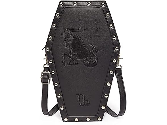 Taurus Embroidered Gothic Coffin Bag