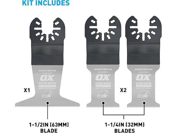 OX OX-P184402 OX Premium Oscillating Tool Blades 3 Pack - Gallery 2