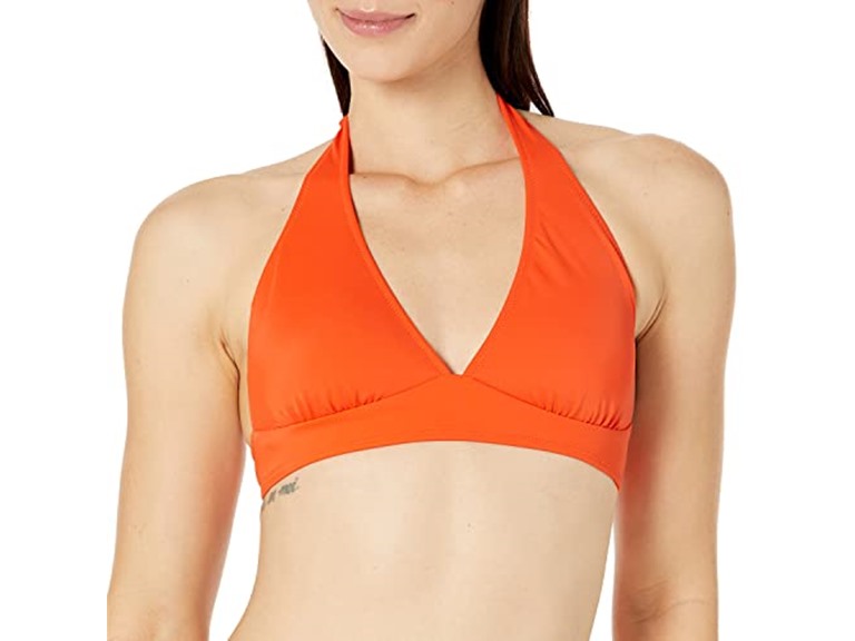 Amazon Essentials Womens Light Support Tie Halter Bikini Swimsuit Top