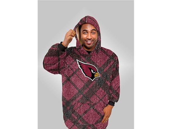 NFL Sherpa Flannel Hoodie Blanket - Choose Team