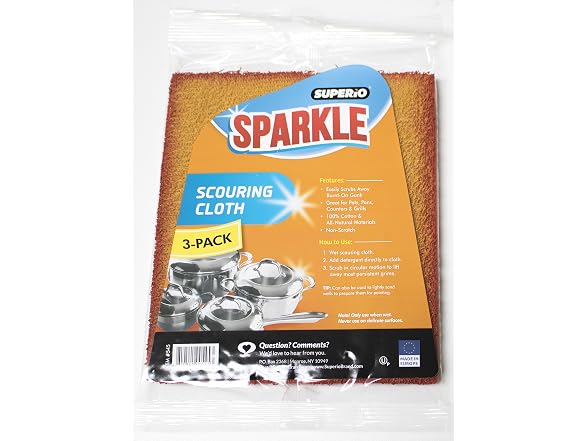 Superio Scouring Pads Non Scratch Dish Scrubbers