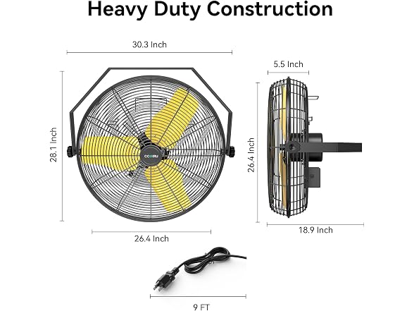 CCGIRU BC2199526065853 Wall Mount Fan
