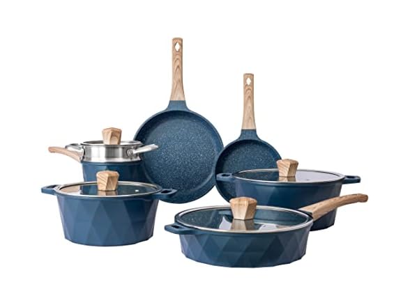 11-Piece Non-Stick Cast Aluminum Cookware Set