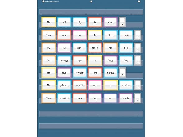 Slate Blue 10 Pocket Chart (34" x 44")