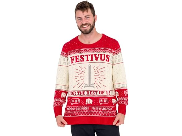 Seinfeld (L) Festivus Rest Us Pole Ugly Sweater