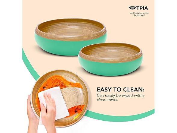 TPIA Bamboo Fruit Bowl -Sea Green